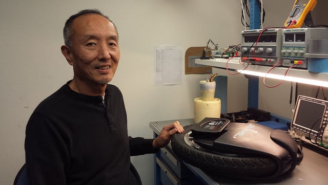 Inventist owner Shane Chen with his invention, the Solowheel, which has been another target of Chinese counterfeiters and copycat manufacturers Inventist owner Shane Chen with his invention, the Solowheel, which has been another target of Chinese counterfeiters and copycat manufacturers